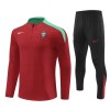 Portugal Training Sweatshirts Quarter-zip 2024-25 Rote Für Kinder